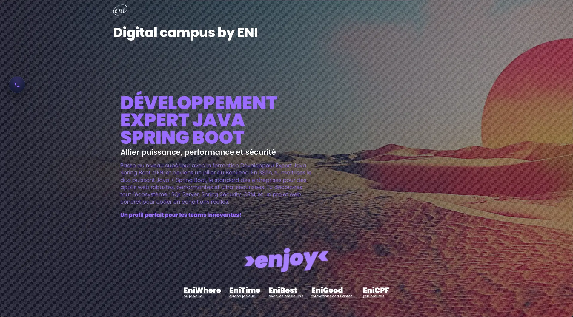 Formation Développement Expert Java SpringBoot - DIGITAL CAMPUS by ENI - ©The French Maquis'Art