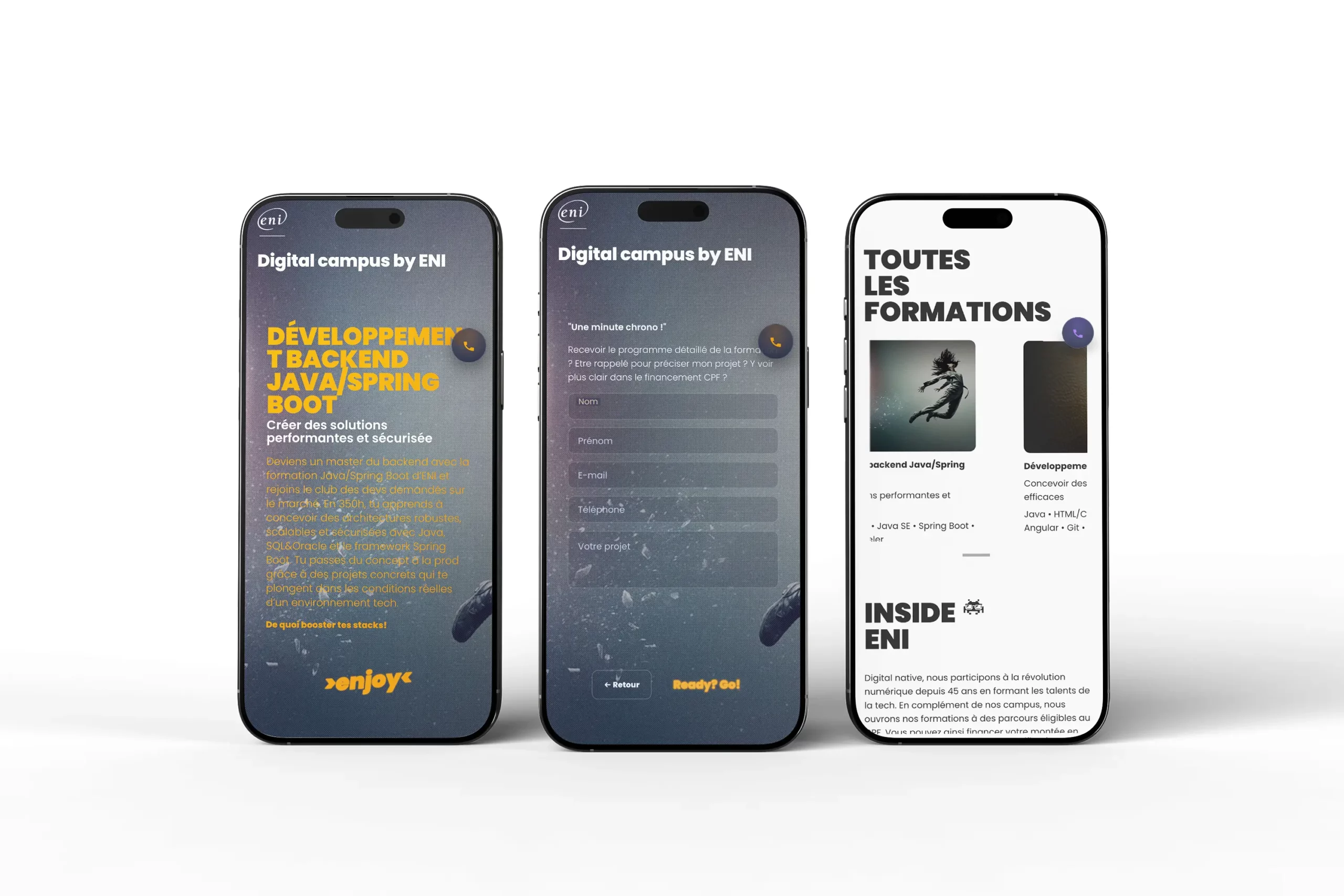 Mise en Situ mobile du site de formation Digital Campus By Eni - ©The french Maquis'Art